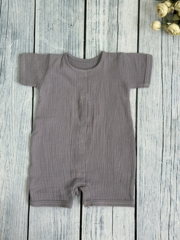 Купить оптом 345-СЕР. Песочник  из муслина, хлопок 100%, р 62,68,74,80 серый в Невинномысске